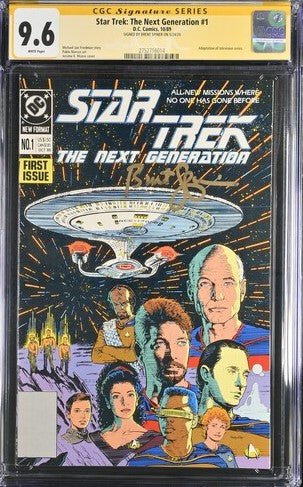 Star Trek: The Next Generation #1 DC Comics CGC Signature Series 9.6 Signed Brent Spiner - Image 2
