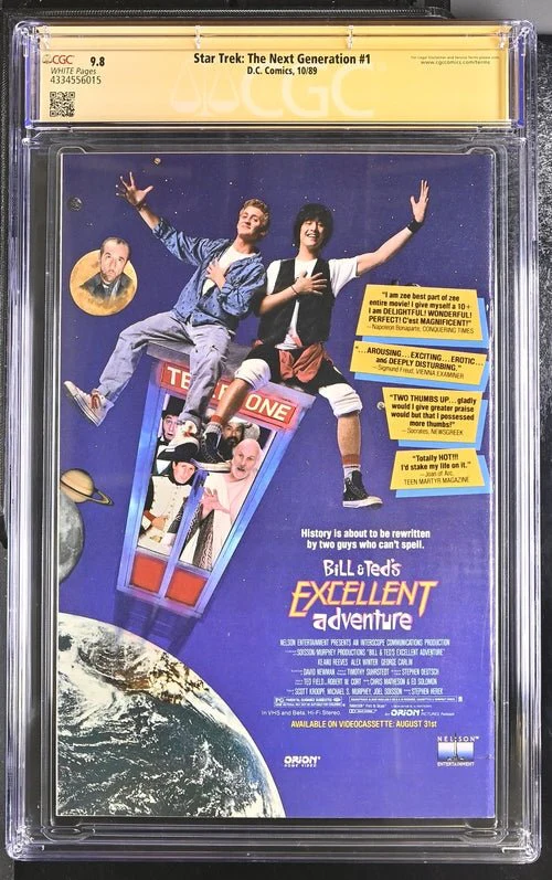 Star Trek: The Next Generation #1 DC Comics CGC Signature Series 9.8 Cast x3 Signed Burton, Spiner, Frakes - Image 3