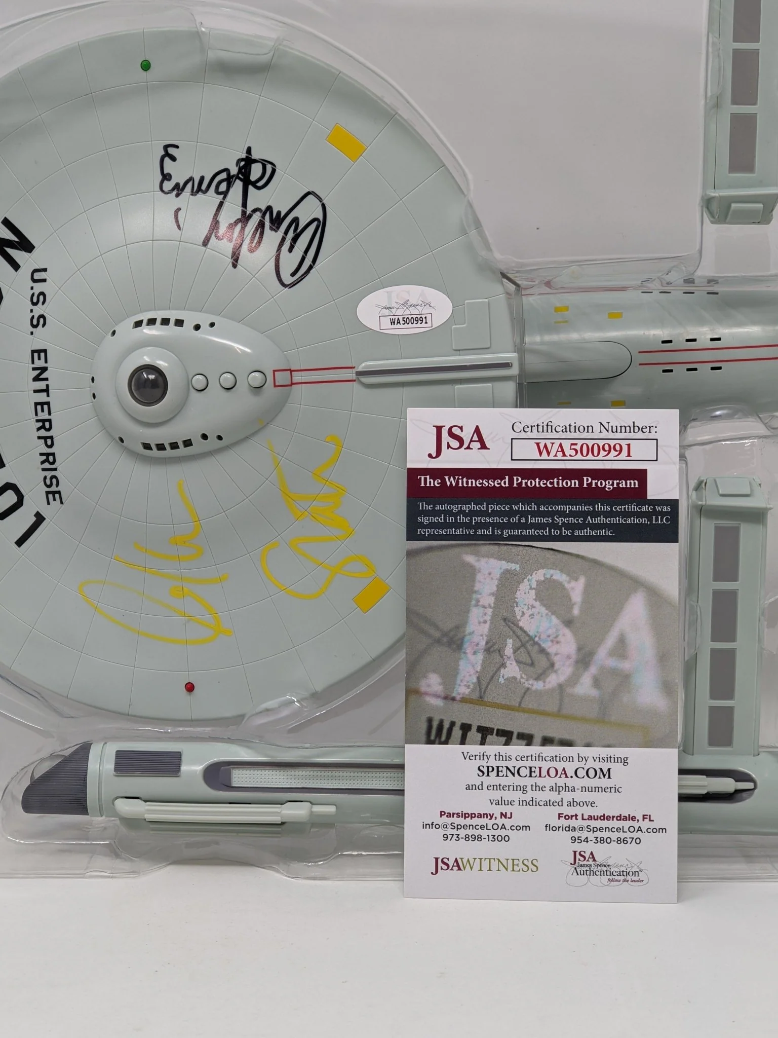 Star Trek USS Enterprise Playmates Model NCC-1701 x2 Signed Koenig Shatner JSA Certified Autograph - Image 102