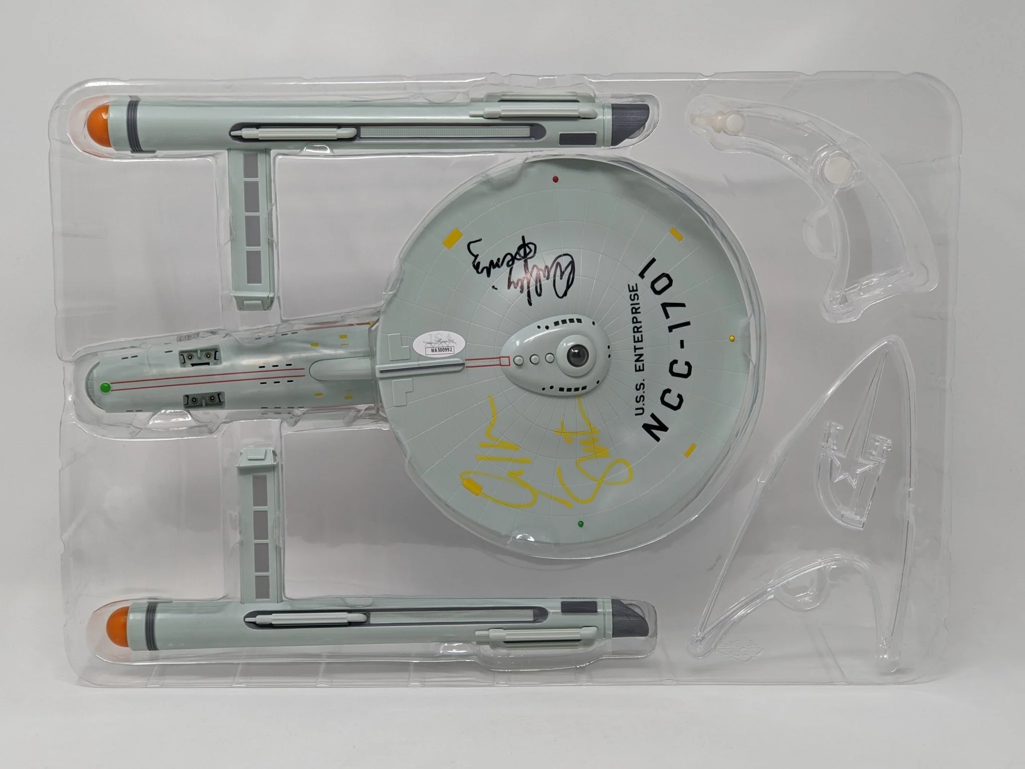 Star Trek USS Enterprise Playmates Model NCC-1701 x2 Signed Koenig Shatner JSA Certified Autograph - Image 122