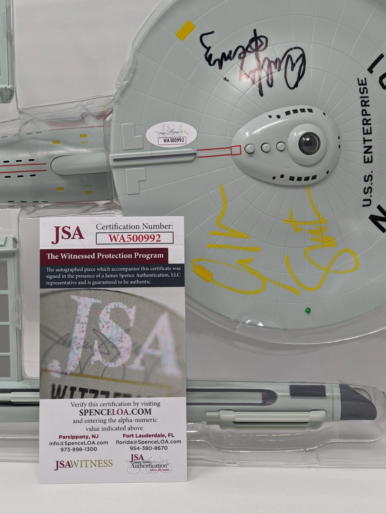 Star Trek USS Enterprise Playmates Model NCC-1701 x2 Signed Koenig Shatner JSA Certified Autograph - Image 131
