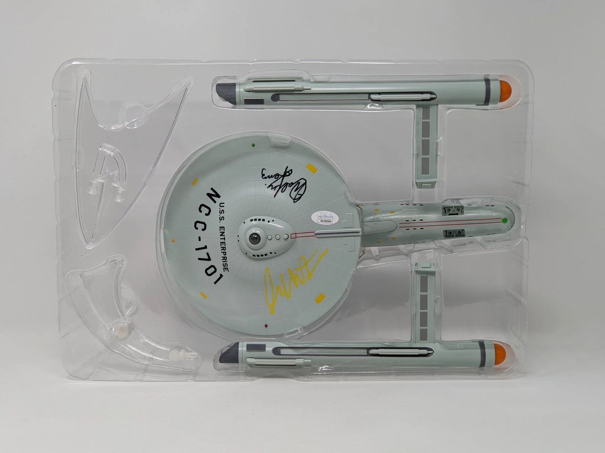 Star Trek USS Enterprise Playmates Model NCC-1701 x2 Signed Koenig Shatner JSA Certified Autograph - Image 132