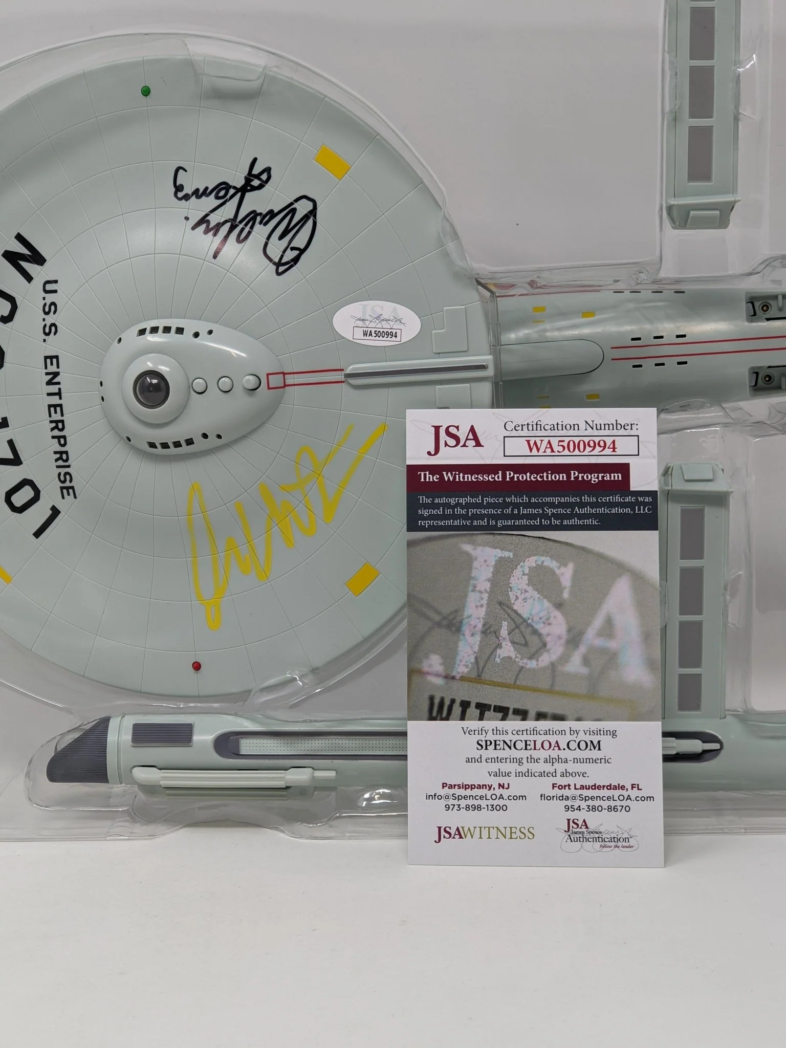 Star Trek USS Enterprise Playmates Model NCC-1701 x2 Signed Koenig Shatner JSA Certified Autograph - Image 141