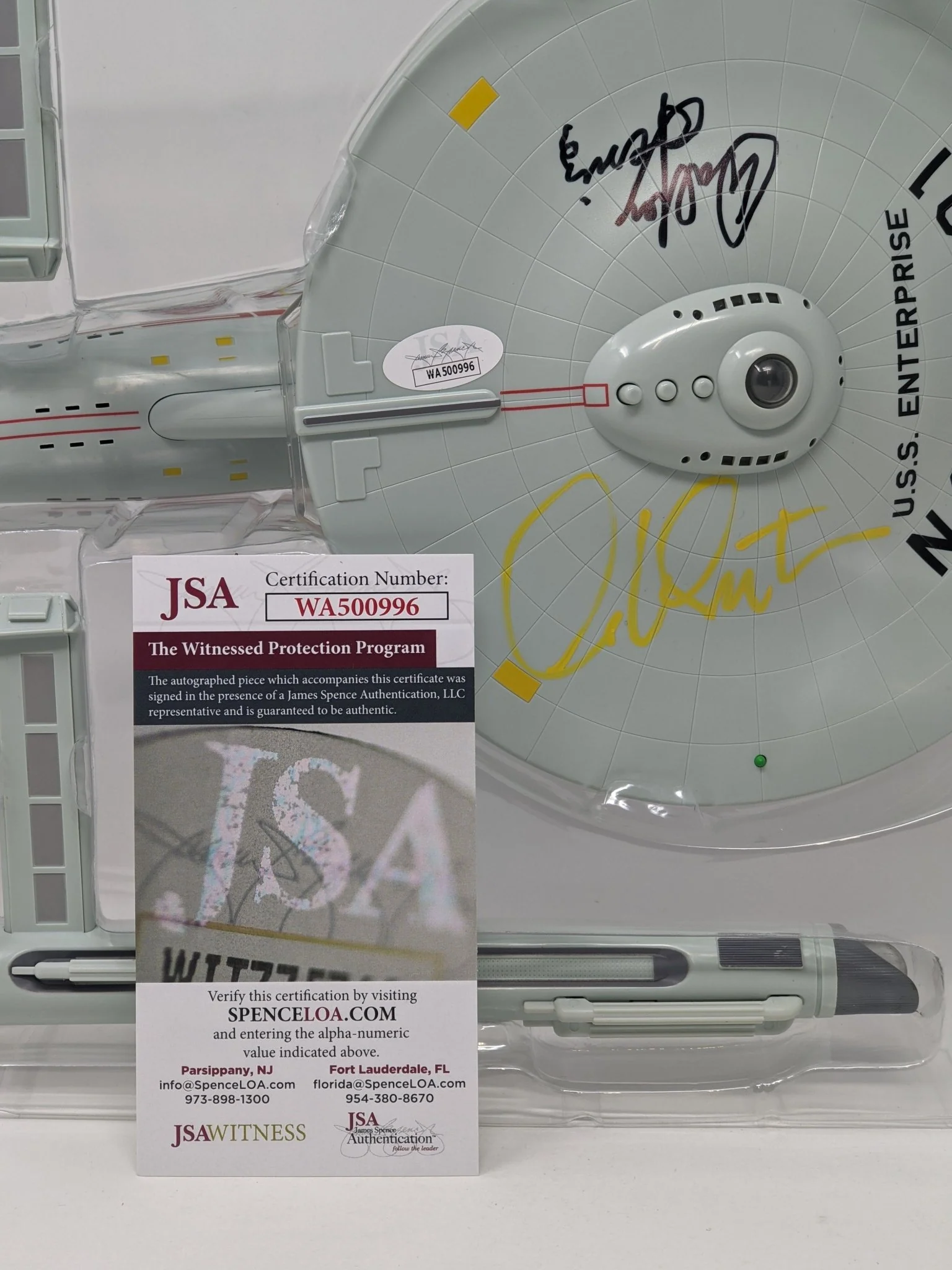 Star Trek USS Enterprise Playmates Model NCC-1701 x2 Signed Koenig Shatner JSA Certified Autograph - Image 151