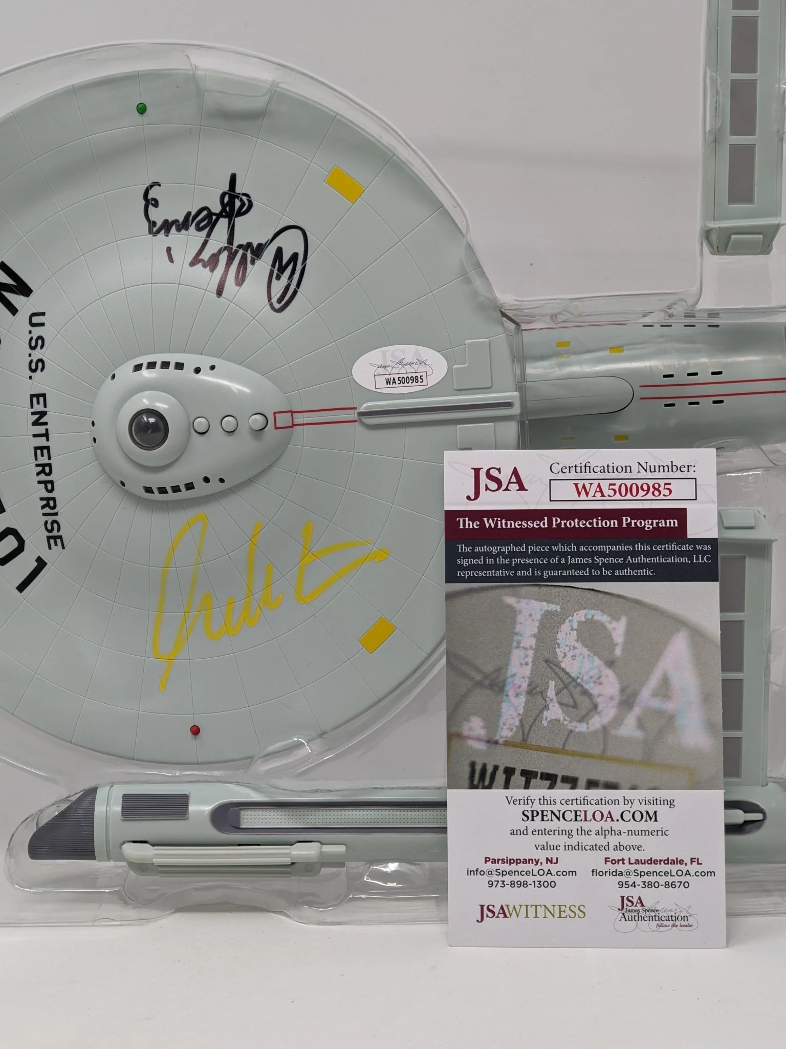 Star Trek USS Enterprise Playmates Model NCC-1701 x2 Signed Koenig Shatner JSA Certified Autograph - Image 43