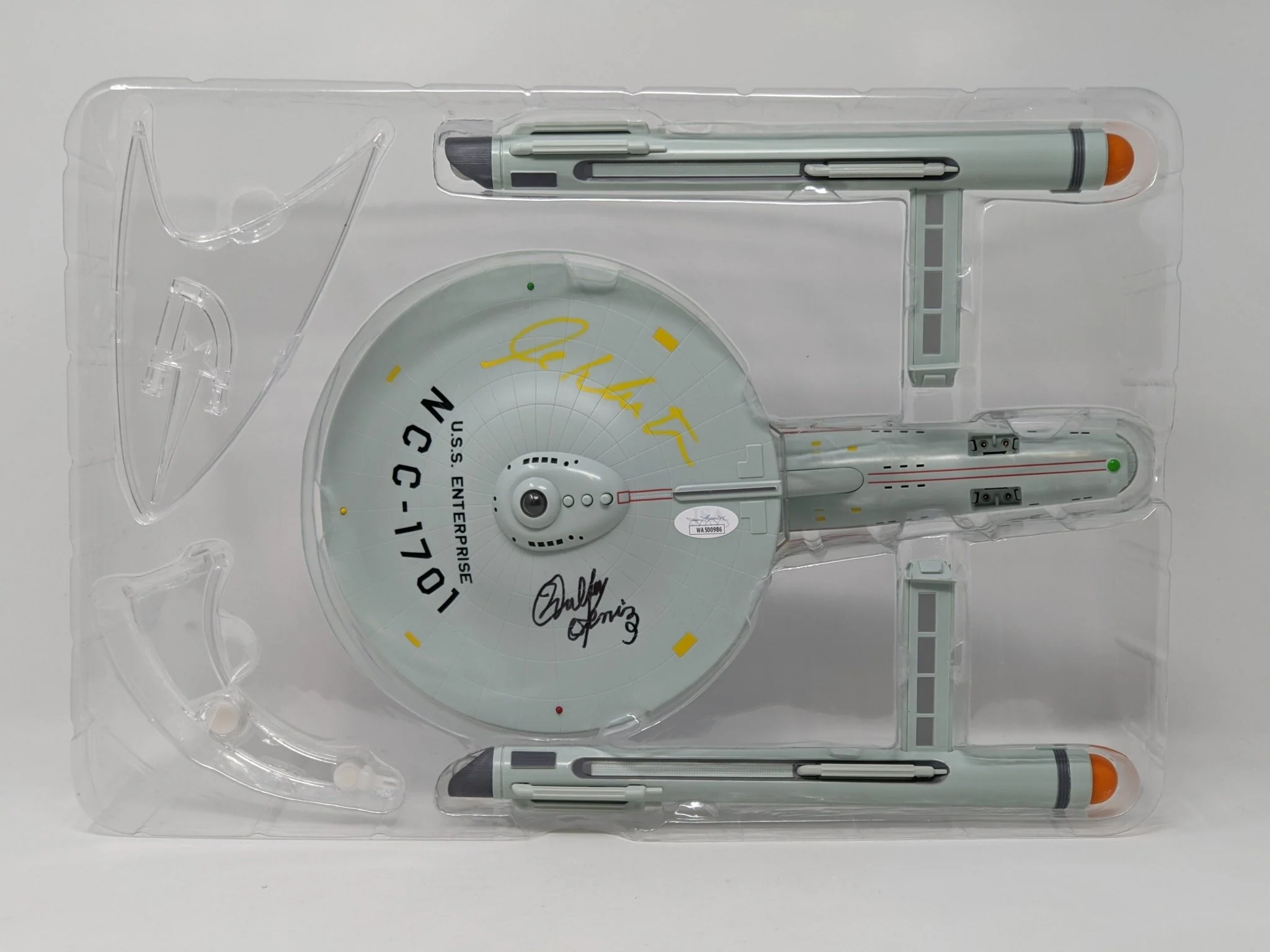 Star Trek USS Enterprise Playmates Model NCC-1701 x2 Signed Koenig Shatner JSA Certified Autograph - Image 53