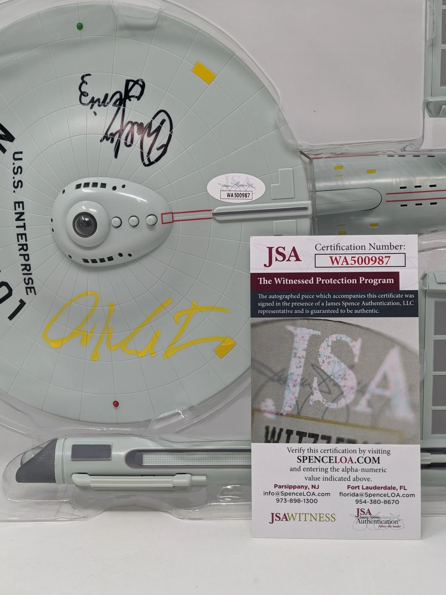 Star Trek USS Enterprise Playmates Model NCC-1701 x2 Signed Koenig Shatner JSA Certified Autograph - Image 62