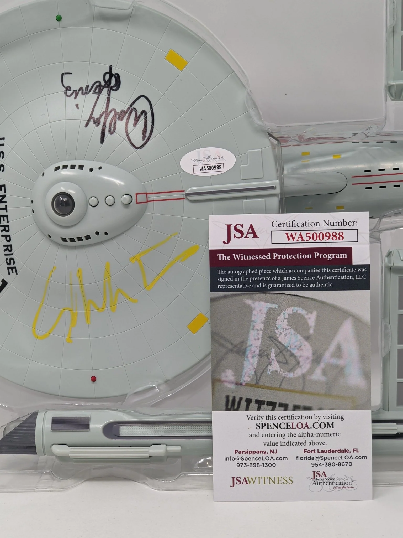 Star Trek USS Enterprise Playmates Model NCC-1701 x2 Signed Koenig Shatner JSA Certified Autograph - Image 72