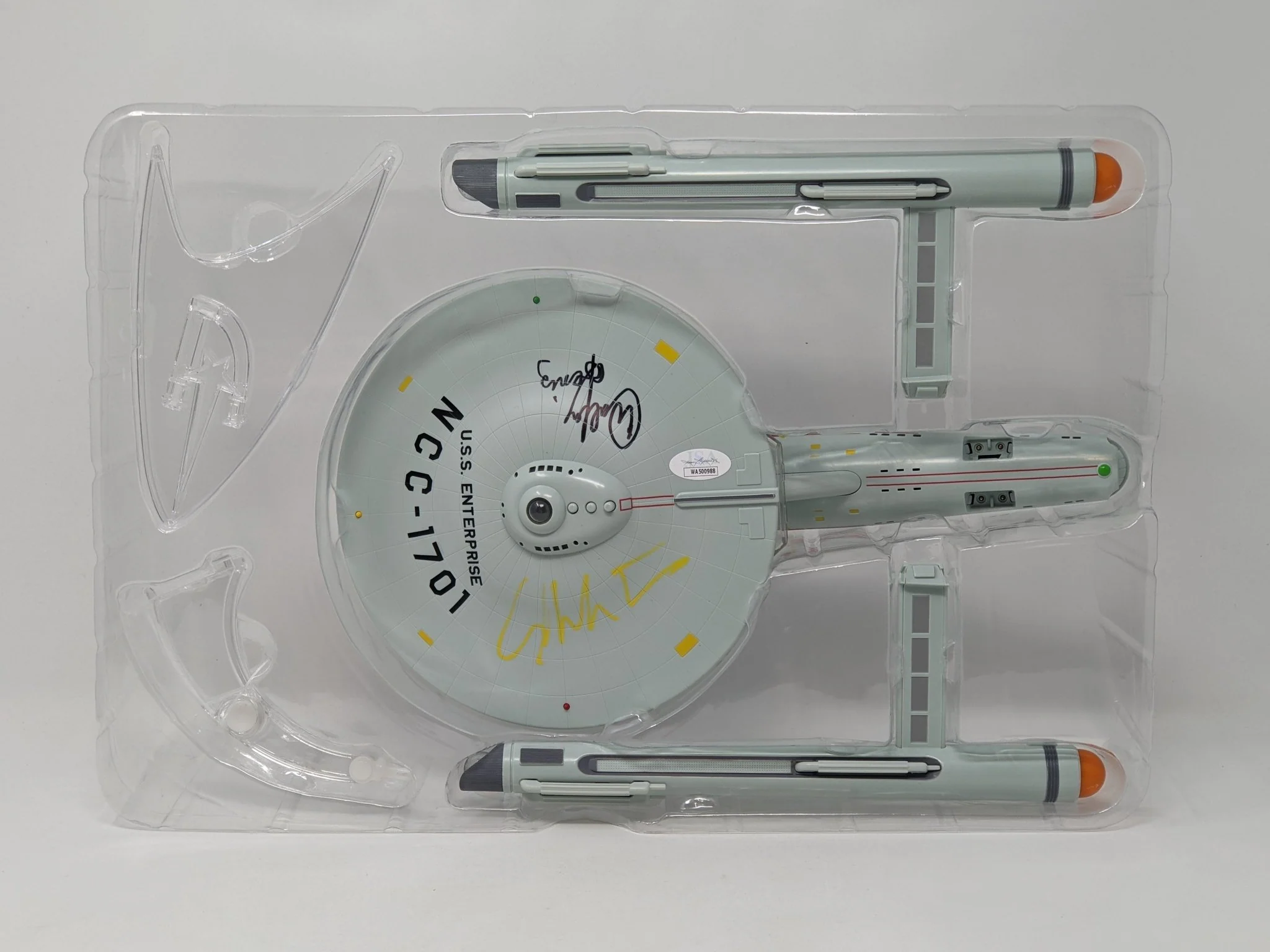Star Trek USS Enterprise Playmates Model NCC-1701 x2 Signed Koenig Shatner JSA Certified Autograph - Image 73