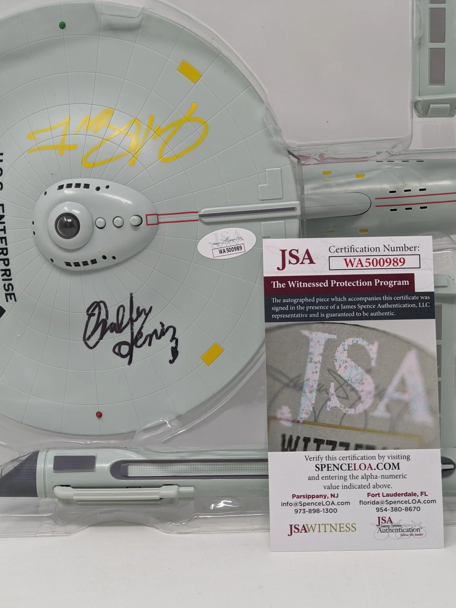 Star Trek USS Enterprise Playmates Model NCC-1701 x2 Signed Koenig Shatner JSA Certified Autograph - Image 82