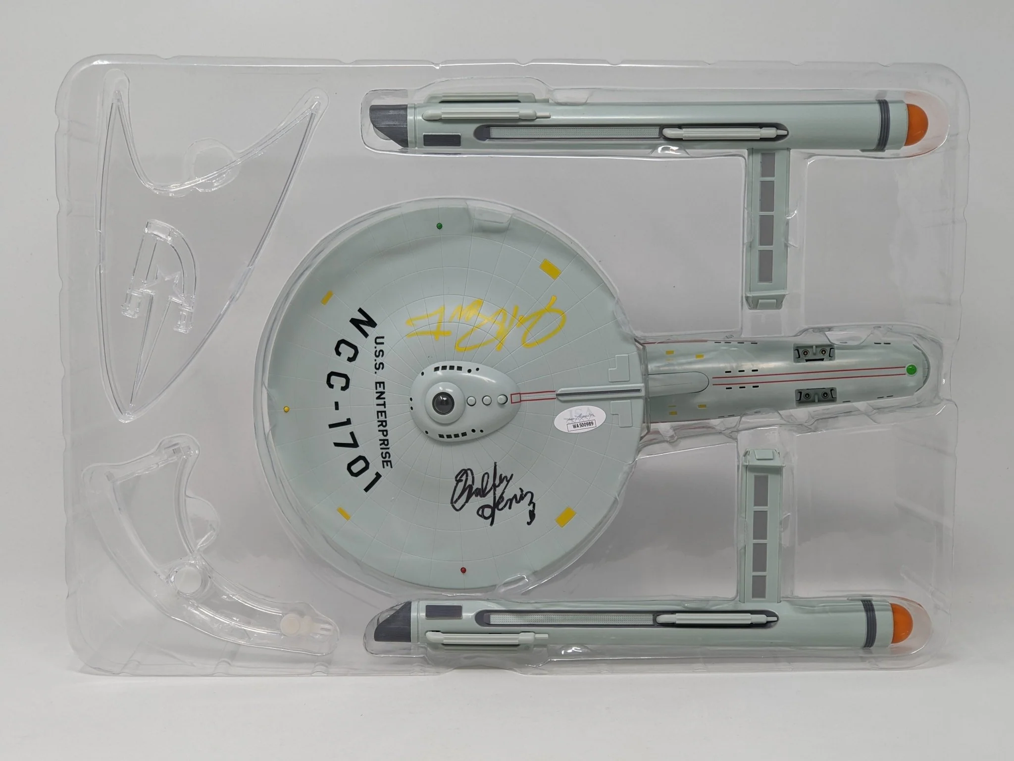 Star Trek USS Enterprise Playmates Model NCC-1701 x2 Signed Koenig Shatner JSA Certified Autograph - Image 83