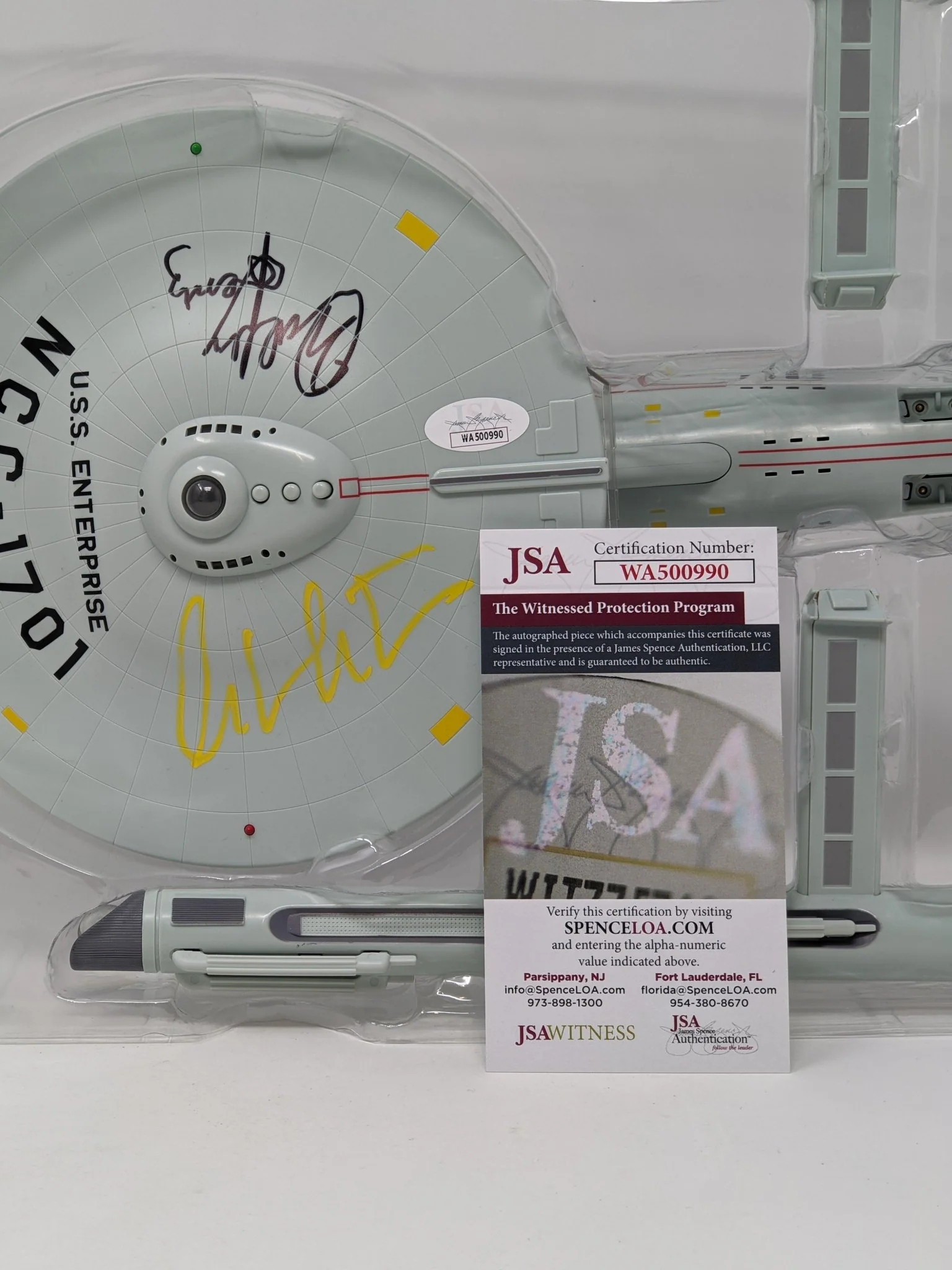 Star Trek USS Enterprise Playmates Model NCC-1701 x2 Signed Koenig Shatner JSA Certified Autograph - Image 92