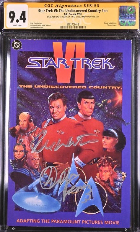 Star Trek VI: The Undiscovered Country #nn DC Comics CGC Signature Series 9.4 Cast x2 Signed Koenig, Shatner - Image 2