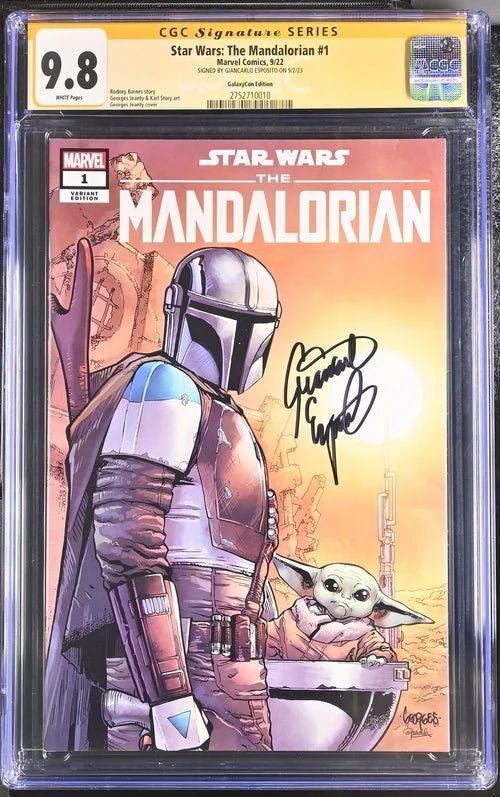 Star Wars: The Mandalorian #1 GalaxyCon Edition Marvel Comics CGC Signature Series 9.8 Signed Esposito - Image 10