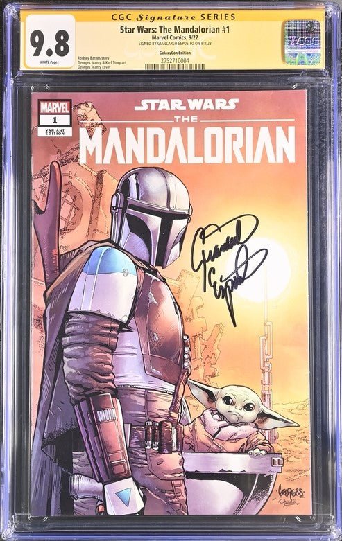 Star Wars: The Mandalorian #1 GalaxyCon Edition Marvel Comics CGC Signature Series 9.8 Signed Esposito - Image 2