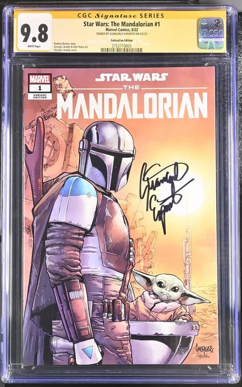Star Wars: The Mandalorian #1 GalaxyCon Edition Marvel Comics CGC Signature Series 9.8 Signed Esposito - Image 4
