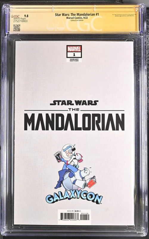 Star Wars: The Mandalorian #1 GalaxyCon Edition Marvel Comics CGC Signature Series 9.8 Signed Esposito - Image 5
