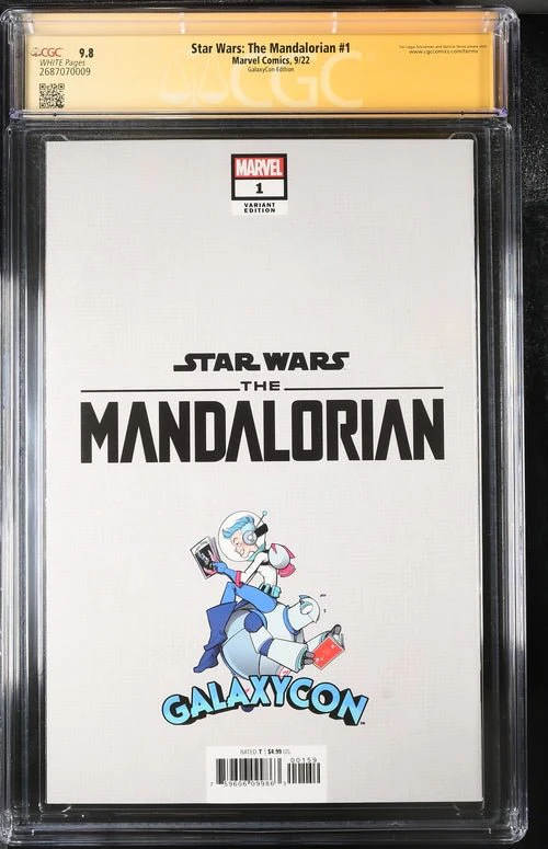 Star Wars: The Mandalorian #1 Galaxycon Exclusive CGC Marvel Comics Signature Series 9.8 x4 Signed Barnes, Jeanty, Esposito, Swallow - Image 11