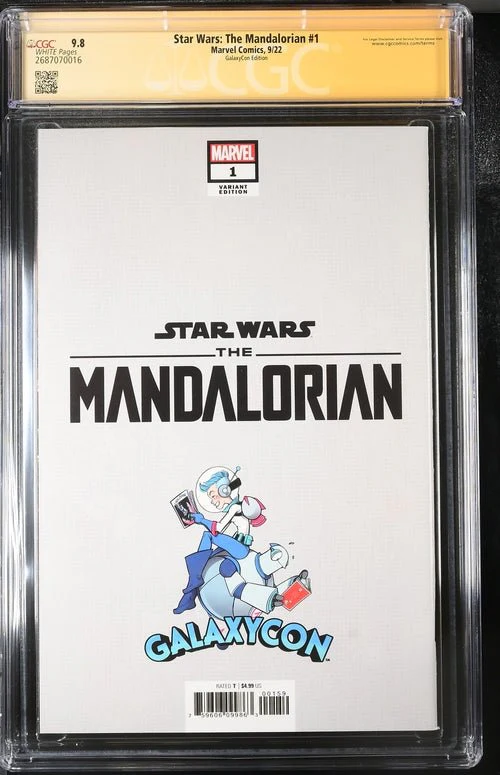 Star Wars: The Mandalorian #1 Galaxycon Exclusive CGC Marvel Comics Signature Series 9.8 x4 Signed Barnes, Jeanty, Esposito, Swallow - Image 13