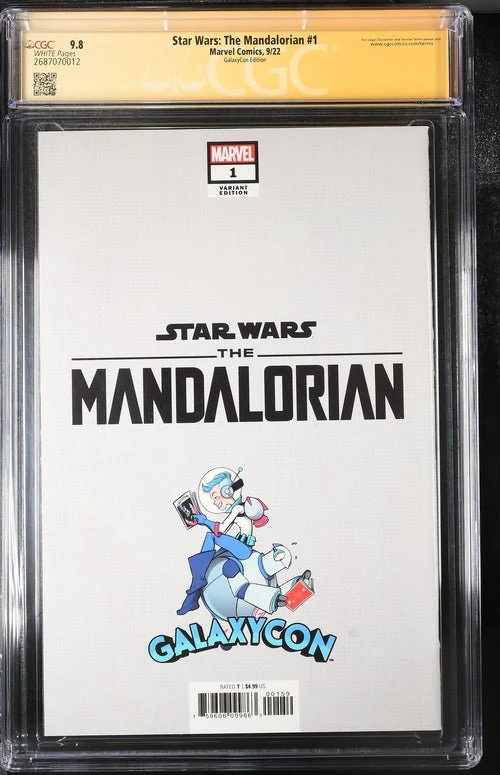 Star Wars: The Mandalorian #1 Galaxycon Exclusive CGC Marvel Comics Signature Series 9.8 x4 Signed Barnes, Jeanty, Esposito, Swallow - Image 21