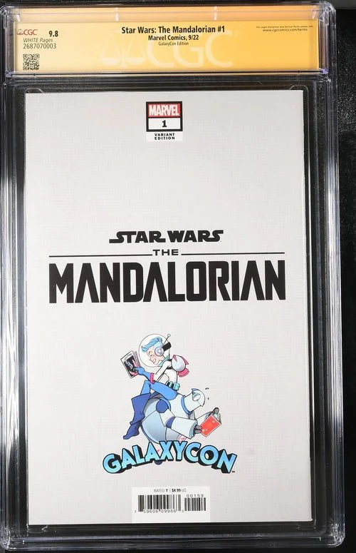 Star Wars: The Mandalorian #1 Galaxycon Exclusive CGC Marvel Comics Signature Series 9.8 x4 Signed Barnes, Jeanty, Esposito, Swallow - Image 23