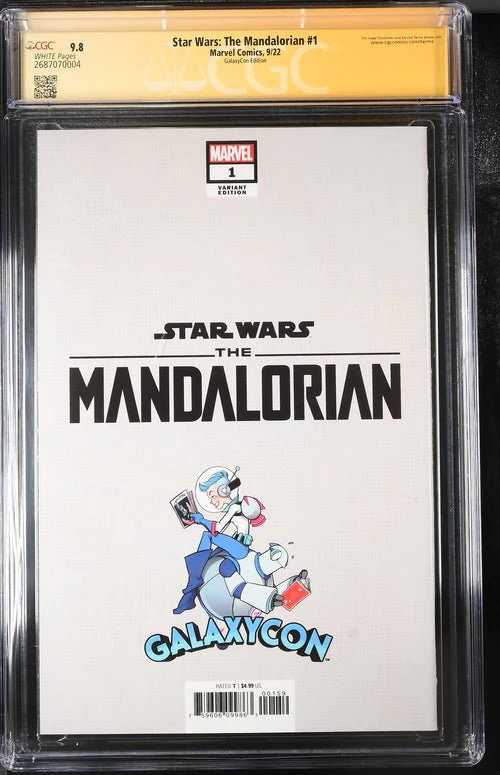 Star Wars: The Mandalorian #1 Galaxycon Exclusive CGC Marvel Comics Signature Series 9.8 x4 Signed Barnes, Jeanty, Esposito, Swallow - Image 25