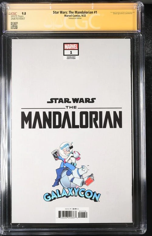 Star Wars: The Mandalorian #1 Galaxycon Exclusive CGC Marvel Comics Signature Series 9.8 x4 Signed Barnes, Jeanty, Esposito, Swallow - Image 29