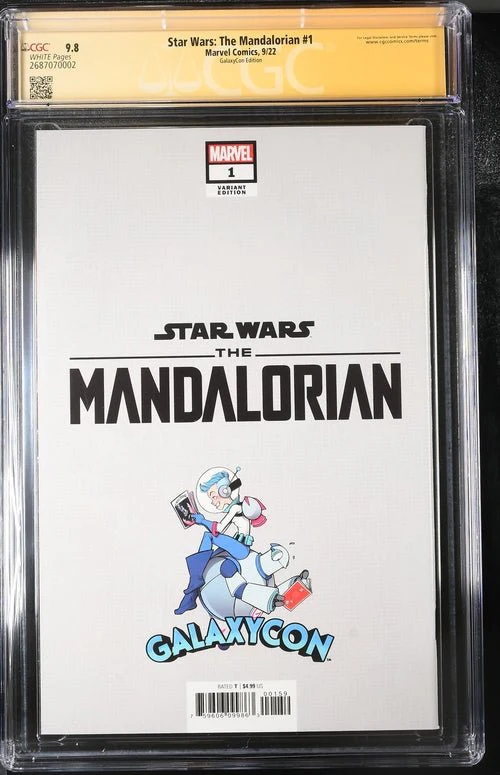 Star Wars: The Mandalorian #1 Galaxycon Exclusive CGC Marvel Comics Signature Series 9.8 x4 Signed Barnes, Jeanty, Esposito, Swallow - Image 3