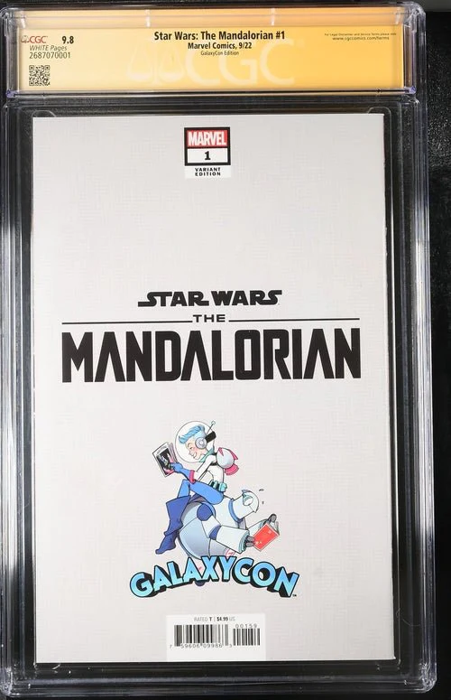 Star Wars: The Mandalorian #1 Galaxycon Exclusive CGC Marvel Comics Signature Series 9.8 x4 Signed Barnes, Jeanty, Esposito, Swallow - Image 5