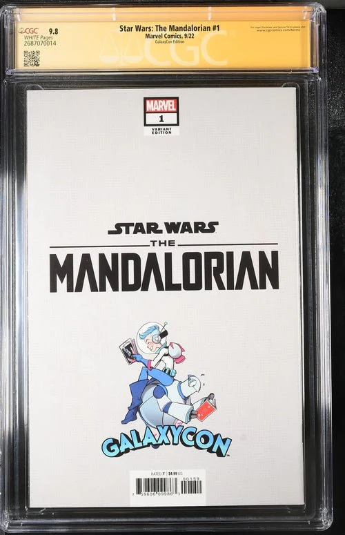 Star Wars: The Mandalorian #1 Galaxycon Exclusive CGC Marvel Comics Signature Series 9.8 x4 Signed Barnes, Jeanty, Esposito, Swallow - Image 9