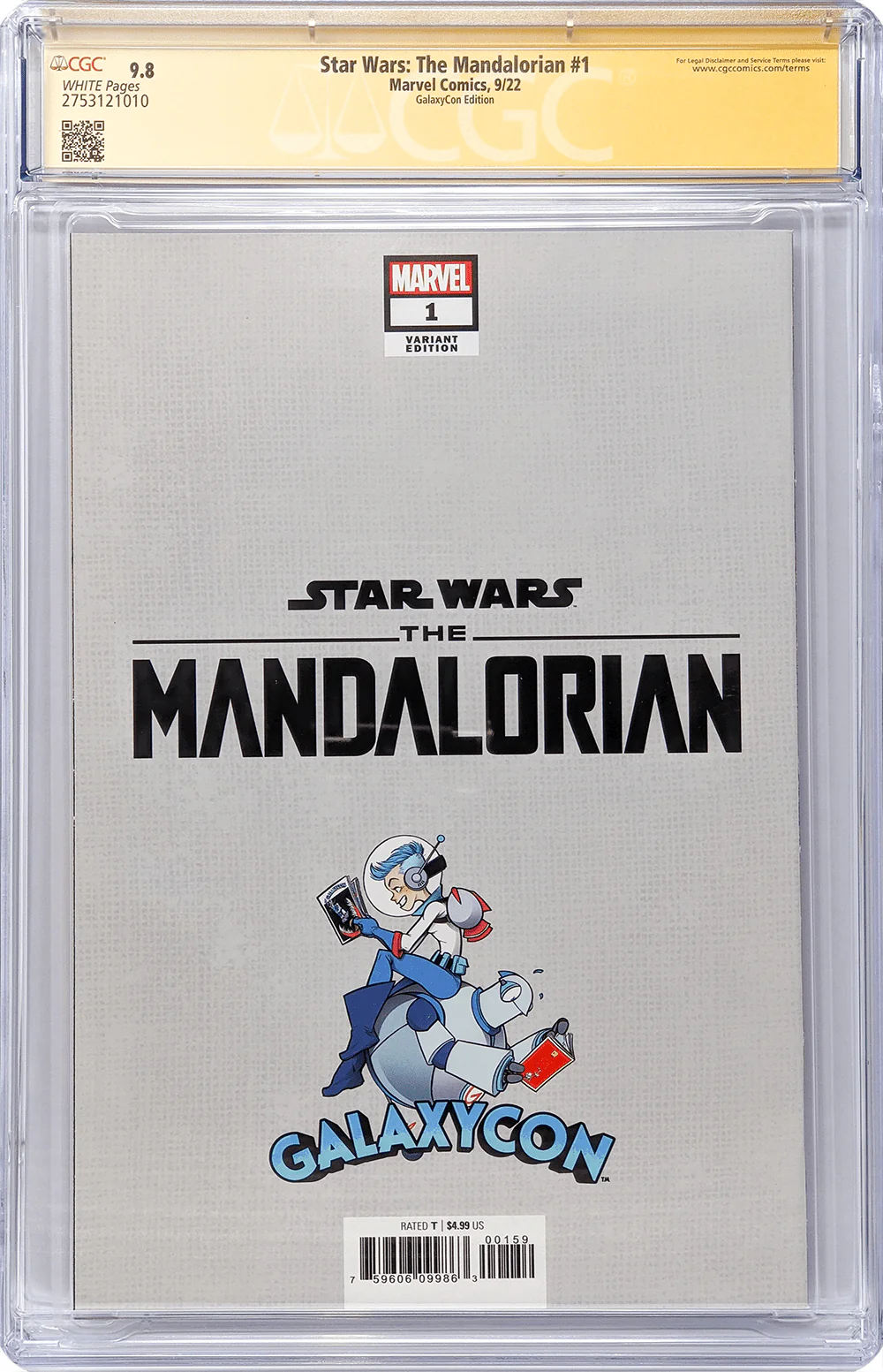 Star Wars: The Mandalorian #1 GalaxyCon Raleigh 2022 Exclusive Variant CGC Signature Series 9.8 Signed Barnes & Jeanty - Image 11