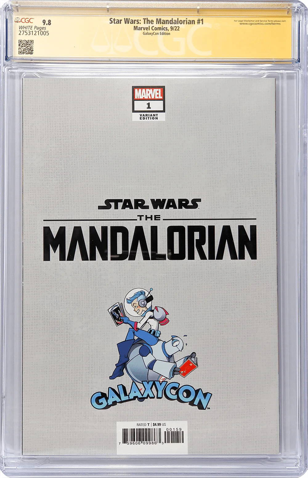 Star Wars: The Mandalorian #1 GalaxyCon Raleigh 2022 Exclusive Variant CGC Signature Series 9.8 Signed Barnes & Jeanty - Image 3