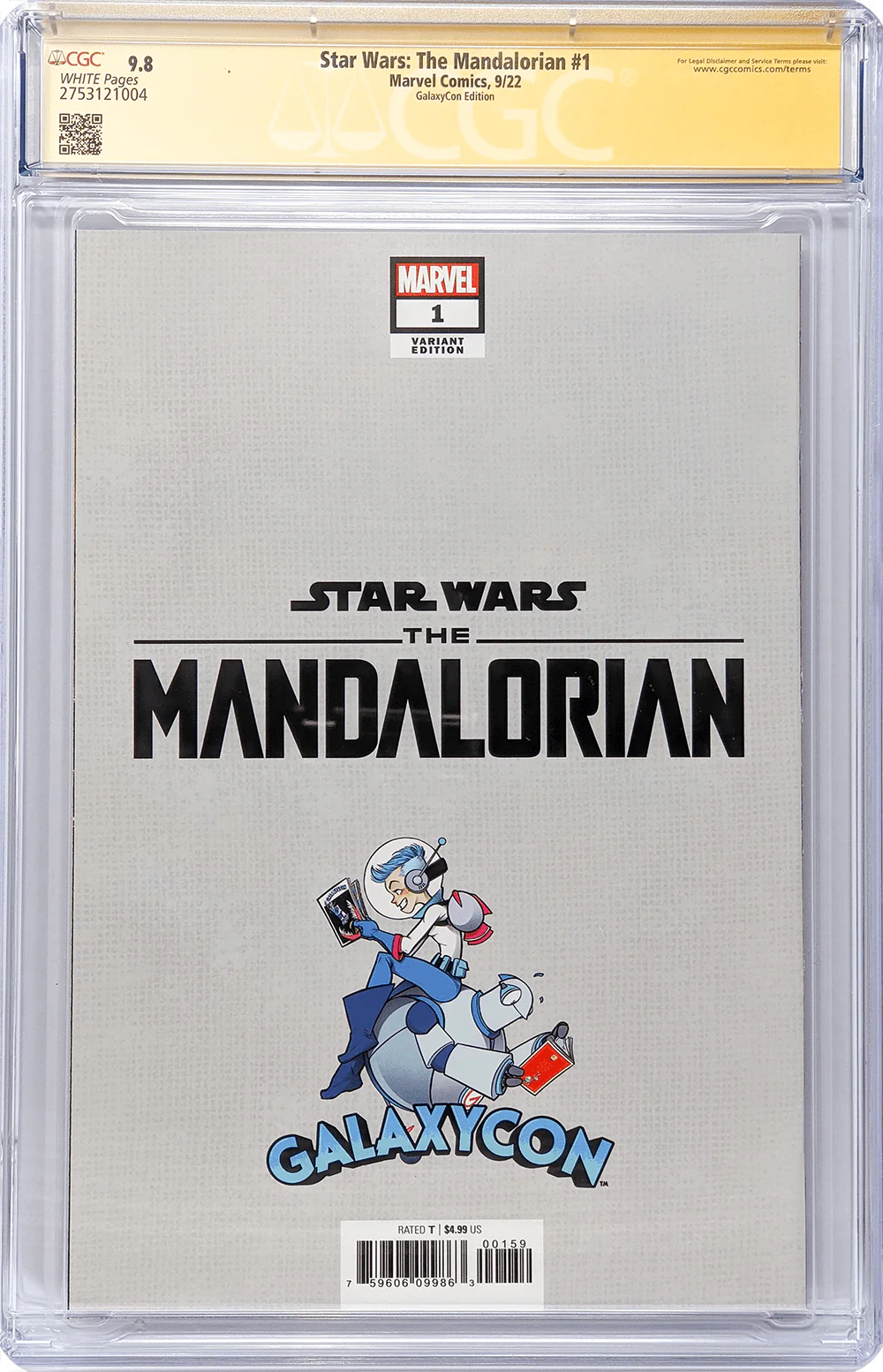 Star Wars: The Mandalorian #1 GalaxyCon Raleigh 2022 Exclusive Variant CGC Signature Series 9.8 Signed Barnes & Jeanty - Image 5