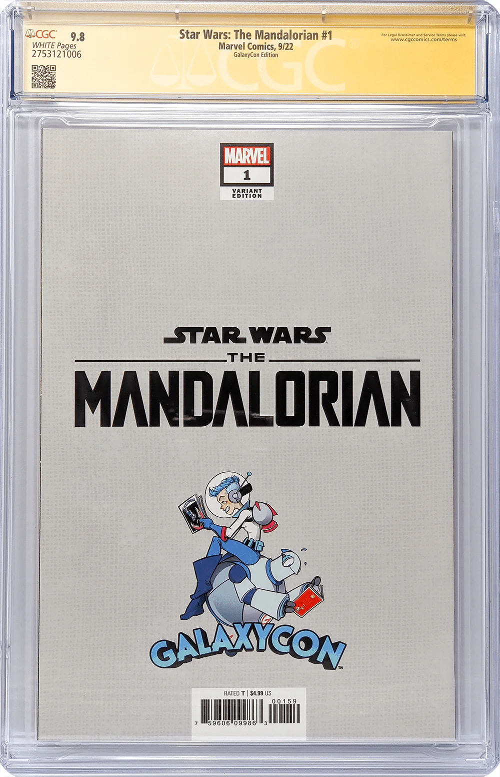 Star Wars: The Mandalorian #1 GalaxyCon Raleigh 2022 Exclusive Variant CGC Signature Series 9.8 Signed Barnes & Jeanty - Image 7