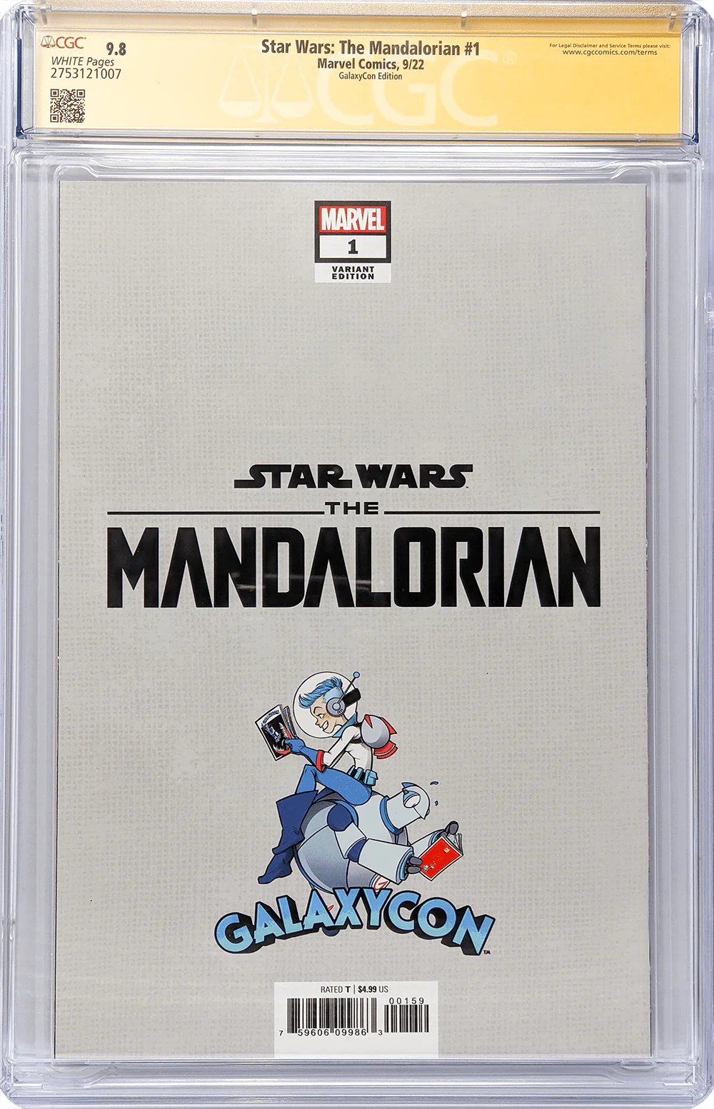 Star Wars: The Mandalorian #1 GalaxyCon Raleigh 2022 Exclusive Variant CGC Signature Series 9.8 Signed Barnes & Jeanty - Image 9