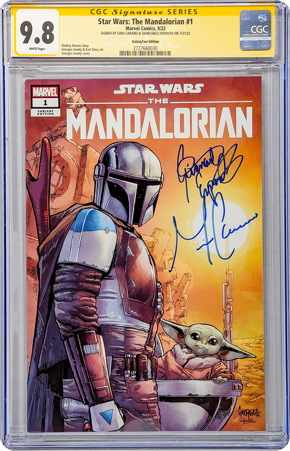 Star Wars: The Mandalorian #1 GalaxyCon Edition Marvel Comics CGC Signature Series 9.8 Signed Carano, Esposito - Image 20