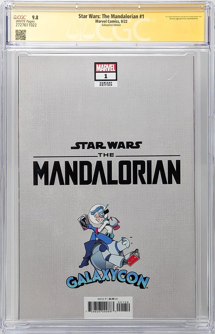 Star Wars: The Mandalorian #1 GalaxyCon Edition Marvel Comics CGC Signature Series 9.8 Signed Carano, Esposito - Image 3