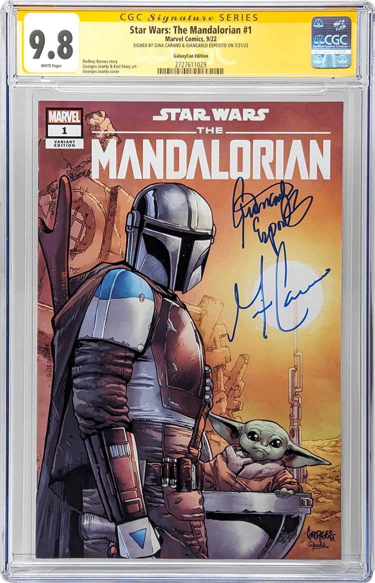 Star Wars: The Mandalorian #1 GalaxyCon Edition Marvel Comics CGC Signature Series 9.8 Signed Carano, Esposito - Image 4