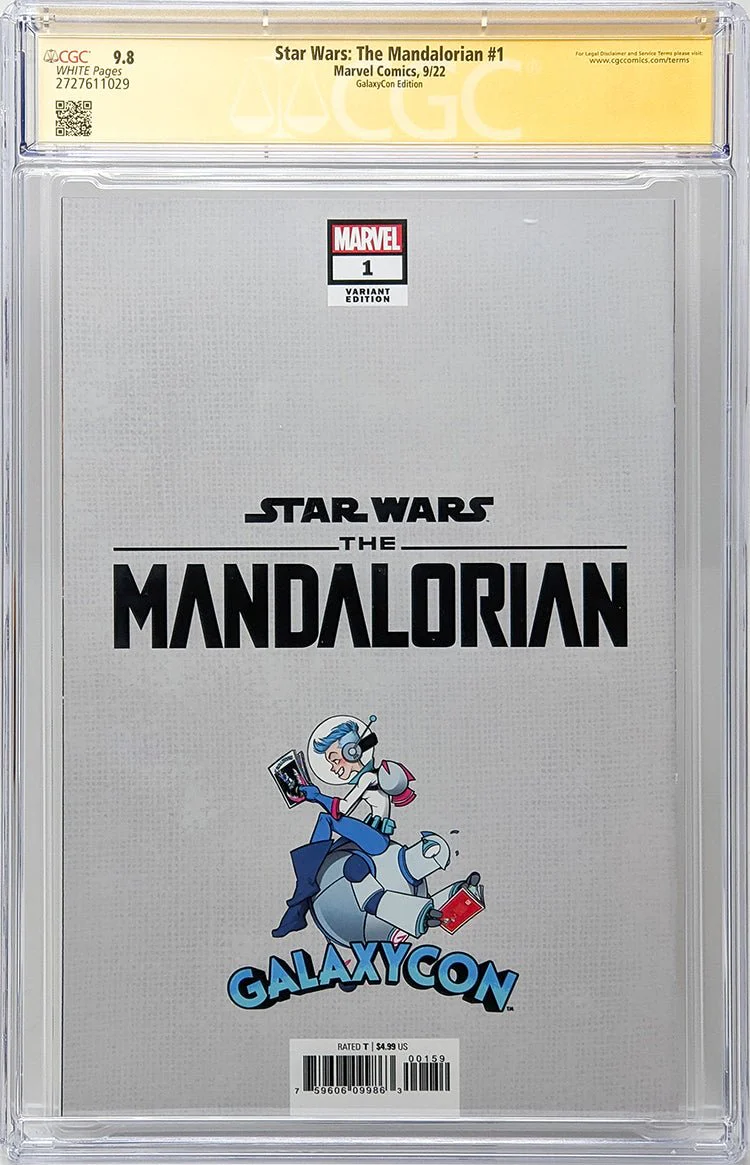 Star Wars: The Mandalorian #1 GalaxyCon Edition Marvel Comics CGC Signature Series 9.8 Signed Carano, Esposito - Image 5