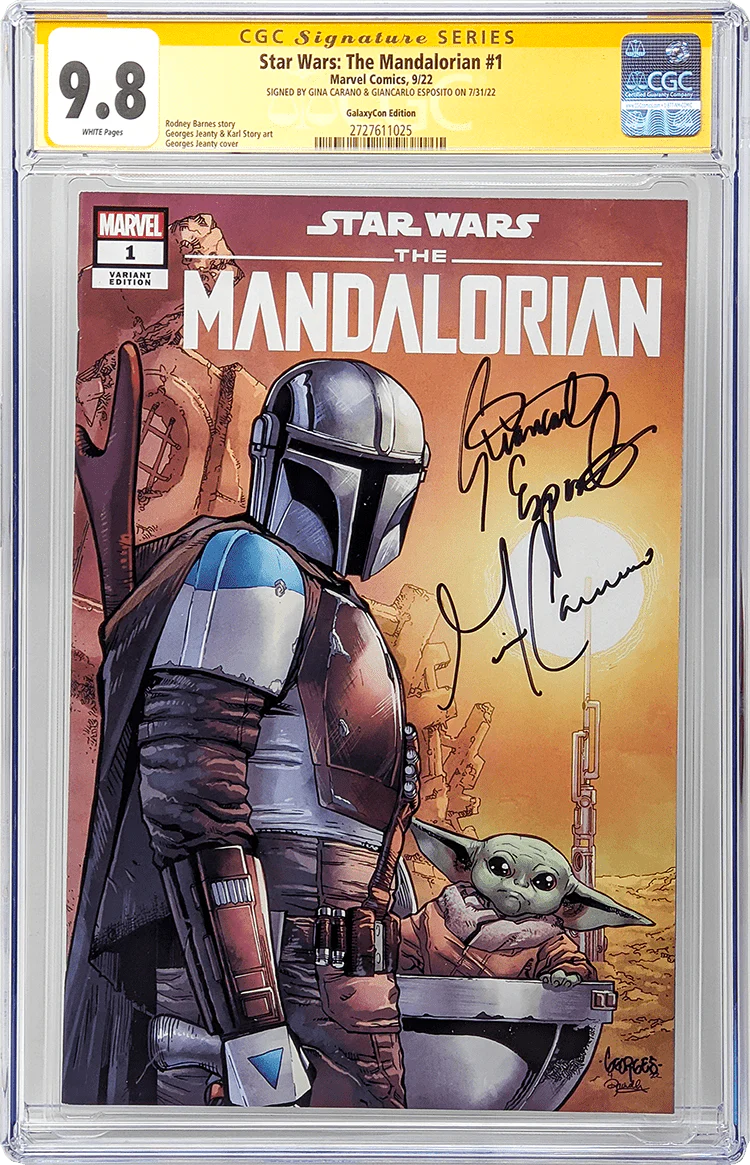Star Wars: The Mandalorian #1 GalaxyCon Edition Marvel Comics CGC Signature Series 9.8 Signed Carano, Esposito - Image 6