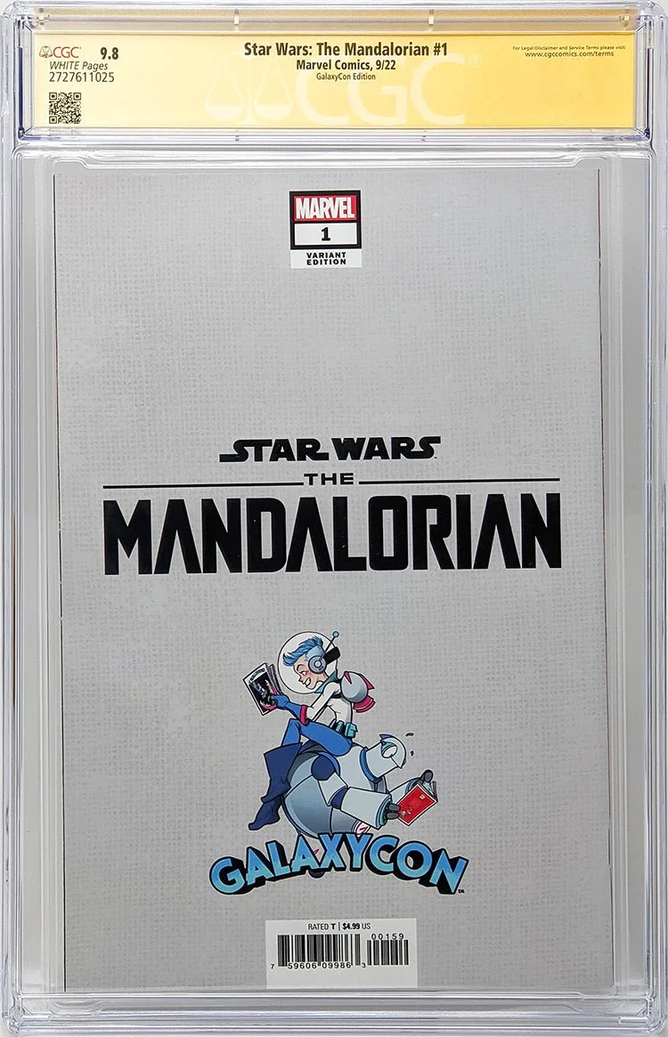 Star Wars: The Mandalorian #1 GalaxyCon Edition Marvel Comics CGC Signature Series 9.8 Signed Carano, Esposito - Image 7