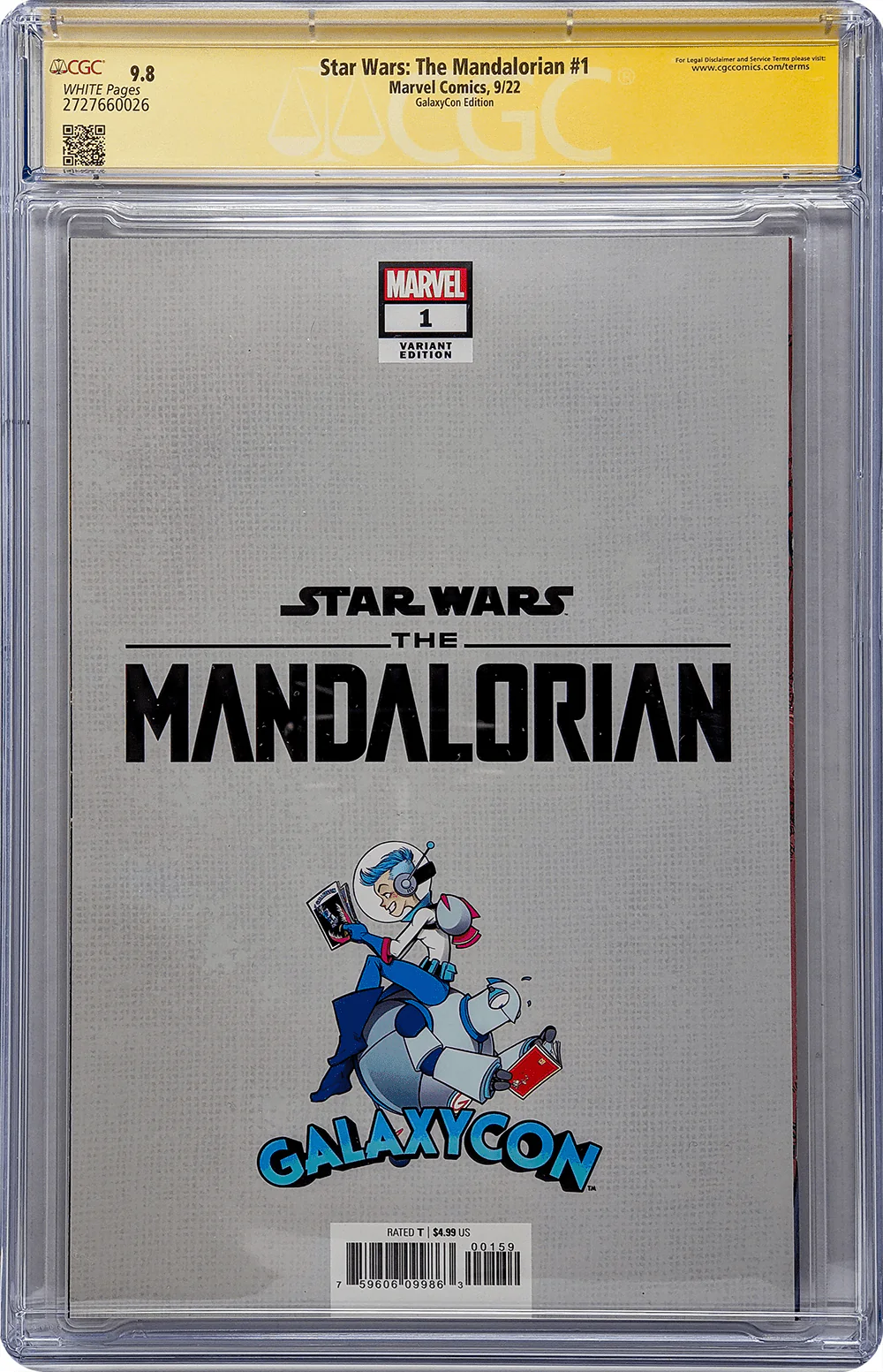 Star Wars: The Mandalorian #1 GalaxyCon Raleigh 2022 Exclusive Variant CGC Signature Series 9.8 Signed Carano, Esposito - Image 3