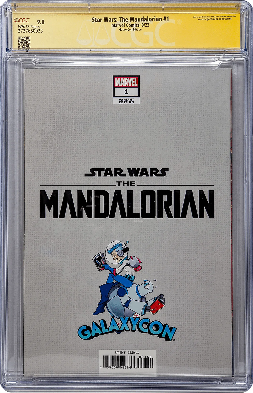 Star Wars: The Mandalorian #1 GalaxyCon Raleigh 2022 Exclusive Variant CGC Signature Series 9.8 Signed Carano, Esposito - Image 5