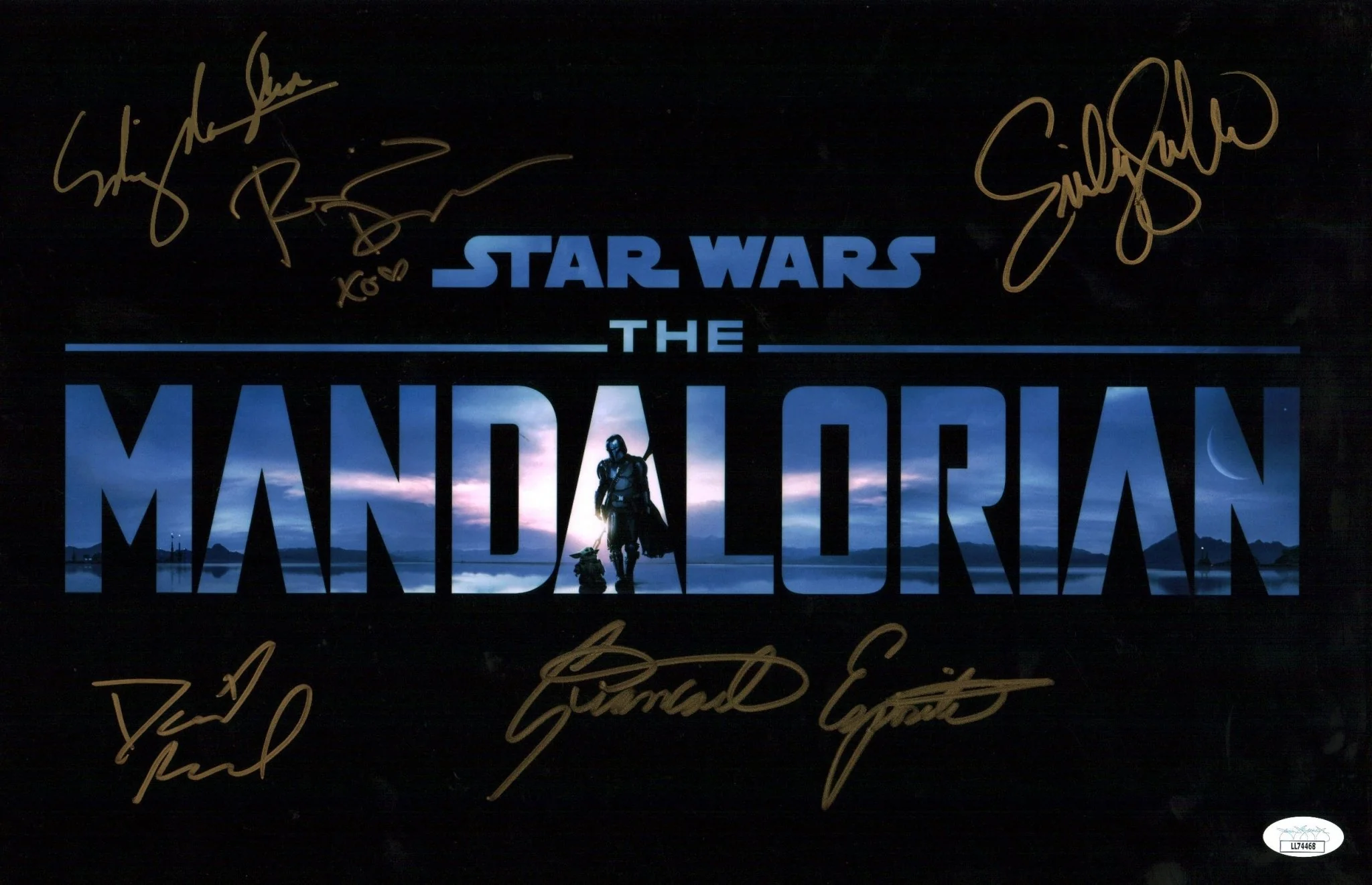 Star Wars The Mandalorian 11x17 Photo Poster Signed Autograph Acord Dawson Esposito Swallow Wen  JSA Certified Autograph - Image 9