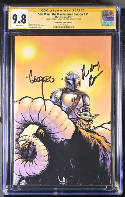 Star Wars The Mandalorian Season 2 #1 Marvel Comics CGC Signature Series 9.8 Signed Barnes, Jeanty - Image 10