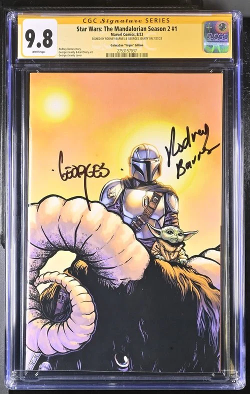 Star Wars The Mandalorian Season 2 #1 Marvel Comics CGC Signature Series 9.8 Signed Barnes, Jeanty - Image 8