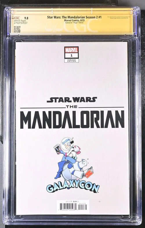 Star Wars The Mandalorian Season 2 #1 Marvel Comics CGC Signature Series 9.8 Signed Barnes, Jeanty - Image 9