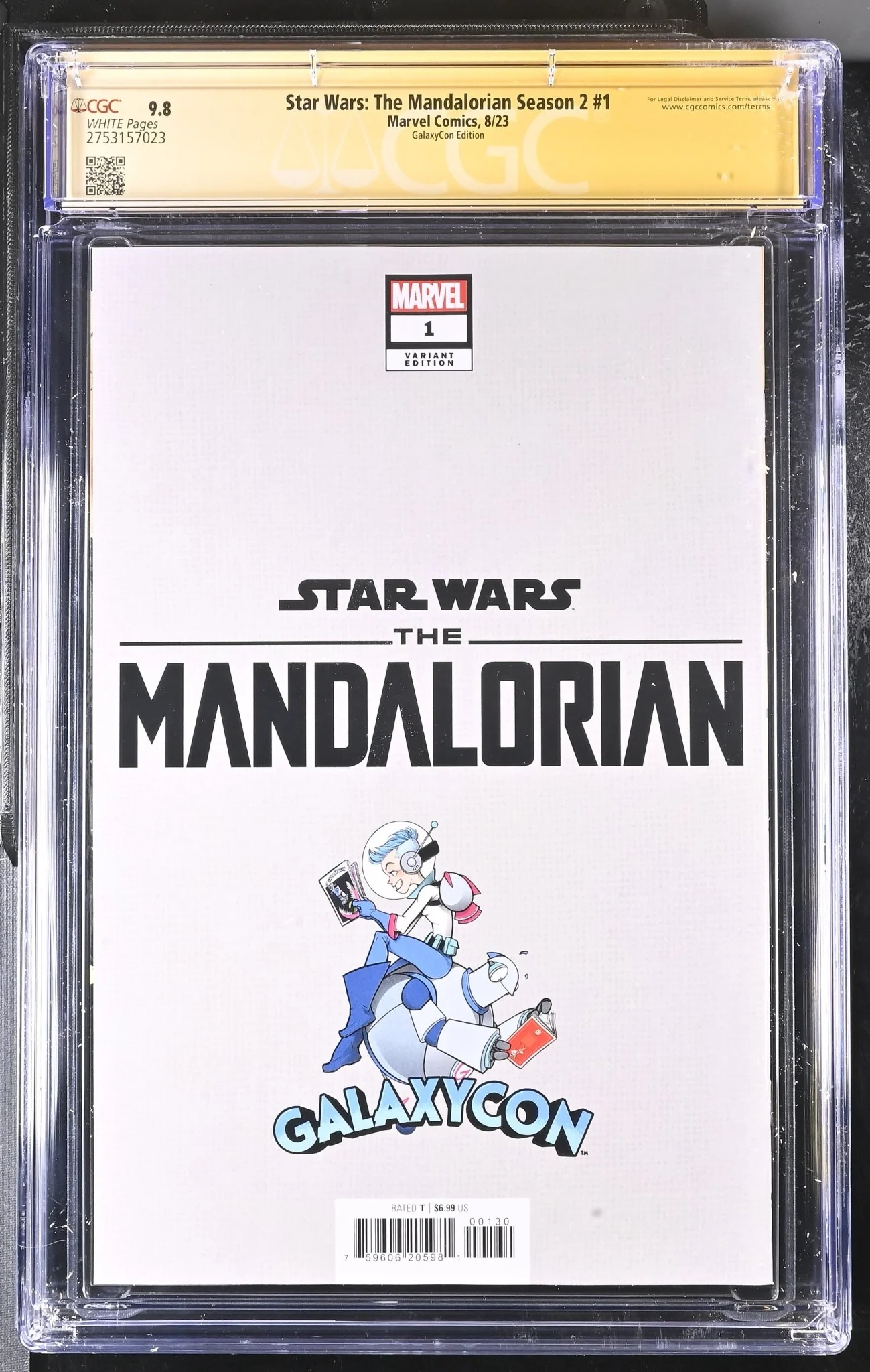 Star Wars: The Mandalorian Season 2 #1 Marvel Comic CGC Signature Series 9.8 Signed Barnes, Jeanty - Image 3