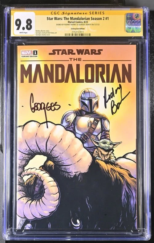 Star Wars: The Mandalorian Season 2 #1 Marvel Comic CGC Signature Series 9.8 Signed Barnes, Jeanty - Image 6