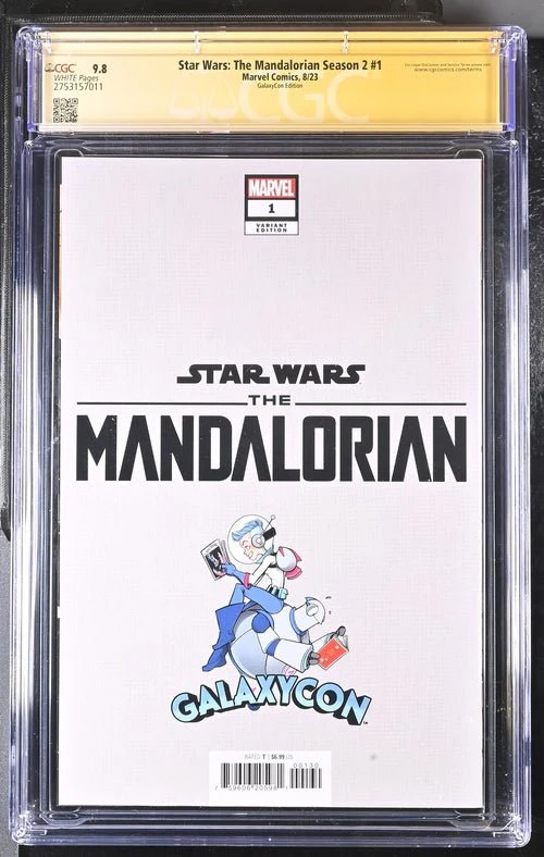 Star Wars: The Mandalorian Season 2 #1 Marvel Comic CGC Signature Series 9.8 Signed Barnes, Jeanty - Image 7